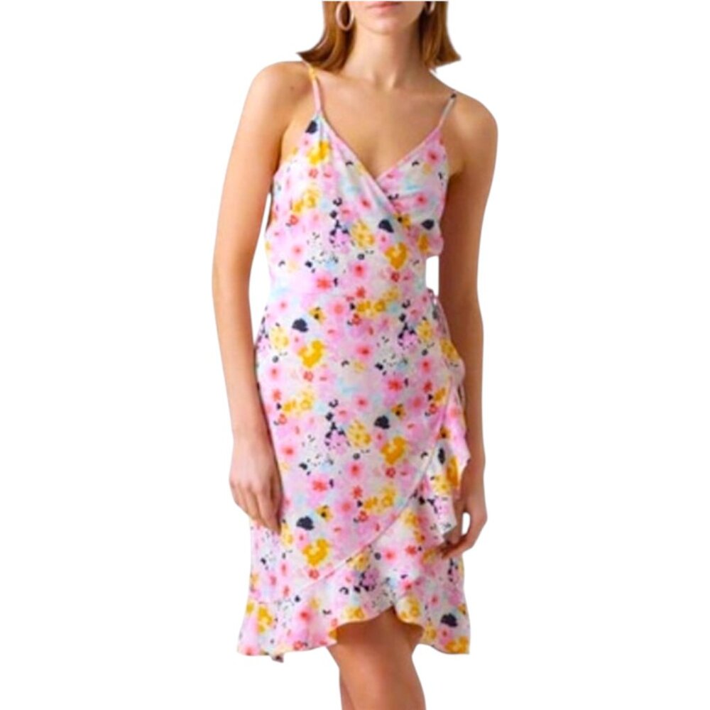 VERO MODA Women’s NEW Emma Henna Floral Wrap Dress | Size XL